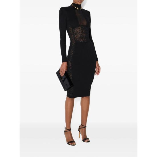 26FW 엘리자베타프랜치 미디 원피스 AM28Q66E2 110 BLACK - ELISABETTA FRANCHI