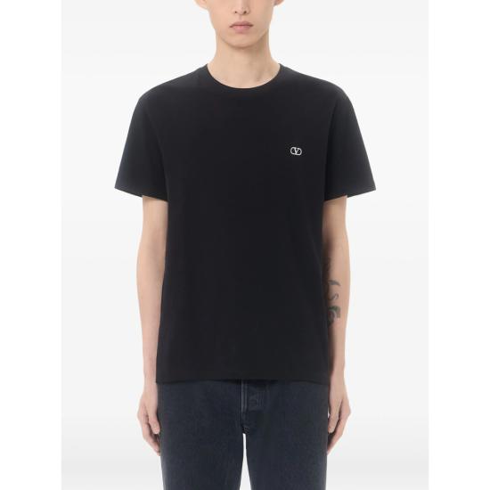 26FW 발렌티노 가라바니 반팔 티셔츠 9V3MG10VBMM 0NO BLACK - VALENTINO GARAVANI