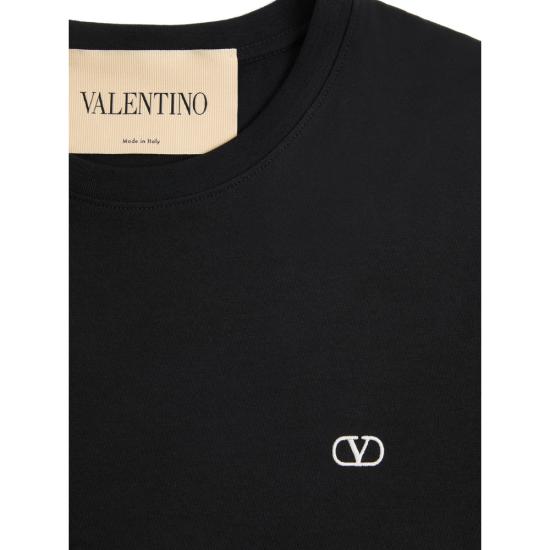 26FW 발렌티노 가라바니 반팔 티셔츠 9V3MG10VBMM 0NO BLACK - VALENTINO GARAVANI