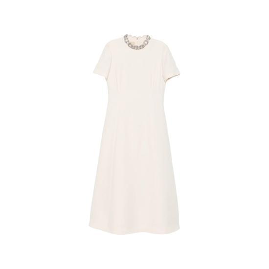 26FW 발렌티노 가라바니 미디 원피스 9B3VALH31CF 4KY NEUTRALS