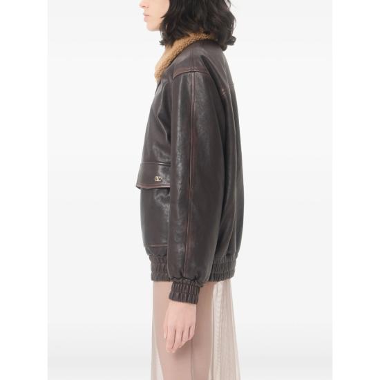 26FW 발렌티노 가라바니 가죽 자켓 9B3NB16ZAB2 1YN BROWN - VALENTINO GARAVANI