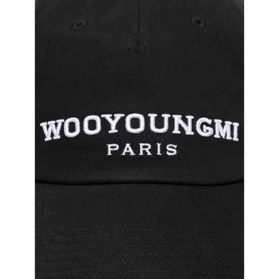 26SS 우영미 자수 로고 볼캡 우영미 W261CA52 661B BLACK - WOOYOUNGMI
