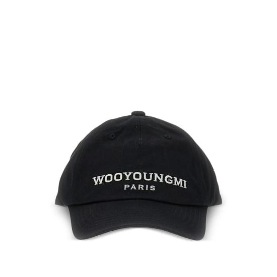 26SS 우영미 자수 로고 볼캡 우영미 W261CA52 661B BLACK