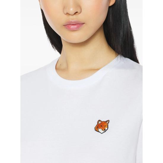 26FW 메종키츠네 폭스 헤드 레귤러 폴로 티셔츠 PW00113KJ7026 WHITE - MAISON KITSUNE