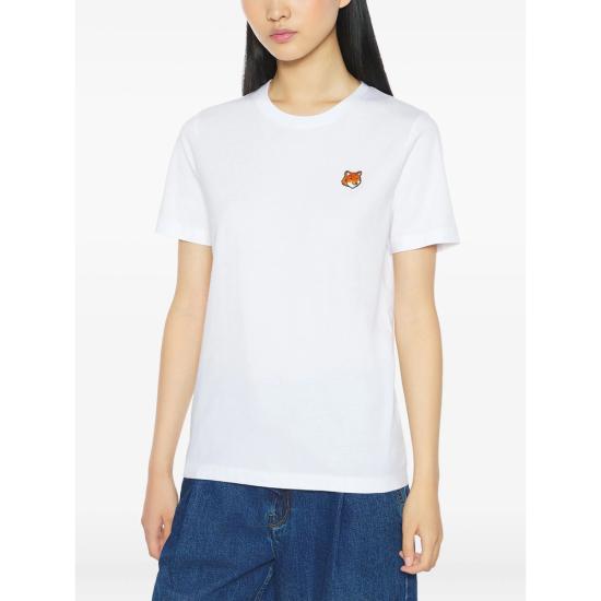 26FW 메종키츠네 폭스 헤드 레귤러 폴로 티셔츠 PW00113KJ7026 WHITE - MAISON KITSUNE