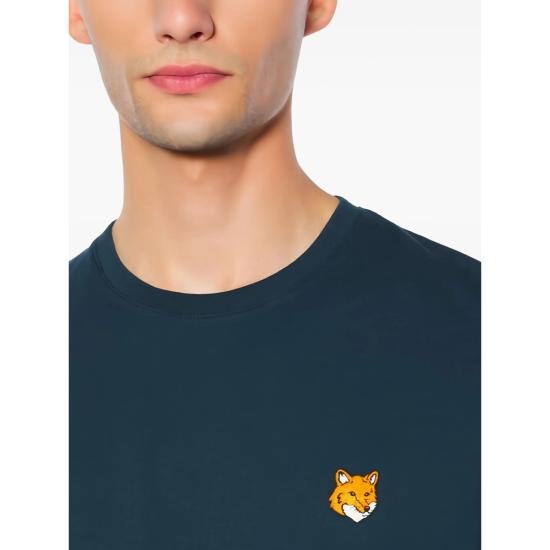 26FW 메종키츠네 폭스 헤드 레귤러 티셔츠 PM00107KJ7026 CLNAV BLACK - MAISON KITSUNE