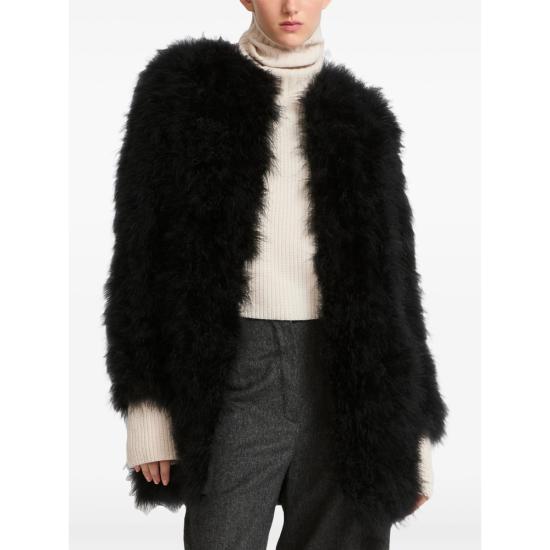 26FW 이브살로몬 무스탕 24EYM31185PLUX C99 BLACK - YVES SALOMON