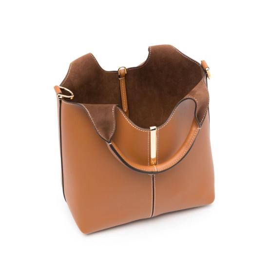 26FW 토즈 레더 미니 토트 쇼핑백 XBWEBRF0100U BL2L83 BROWN - TODS