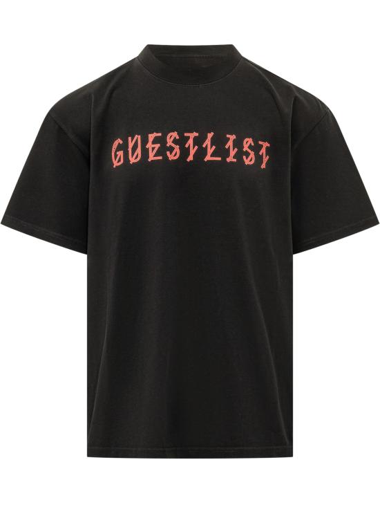 26FW 44레이블 반팔 티셔츠 B0030556FA528 P495 BLACK GUESTLIST RED