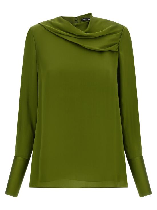 26FW 톰포드 블라우스 TS2167FAX1778GDK Green