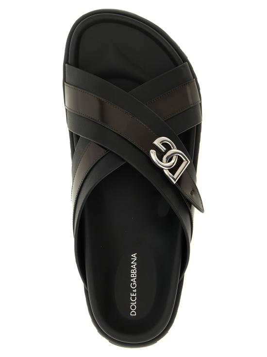 26FW 돌체앤가바나 뮬/슬리퍼 A80624A07658S203 Black - DOLCE & GABBANA