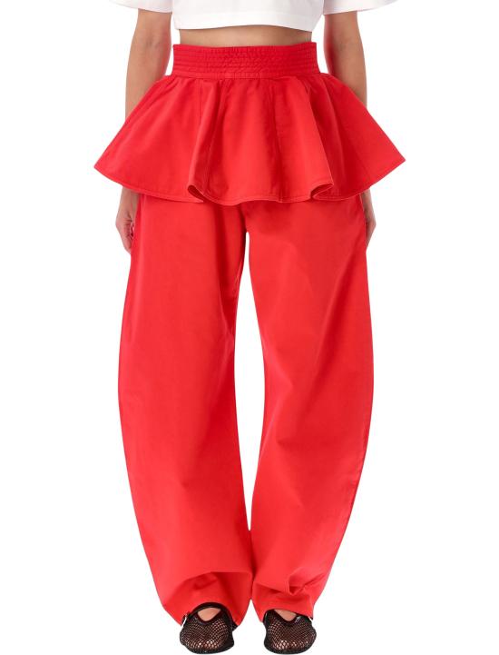 26FW 알라이아 스트레이트 팬츠 AA9J2628D028D 384 Rosso