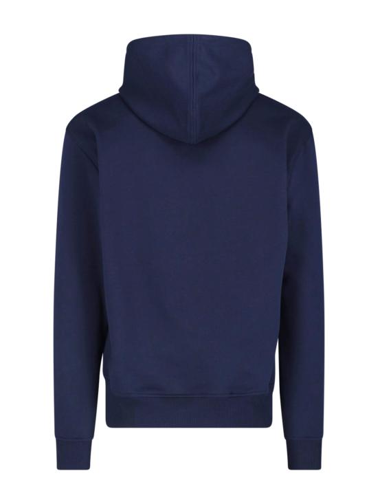 26FW 아미 스몰 하트 로고 루프백 오가닉 코튼 플리스 후드 BFUSW235 730 430 Blue - AMI