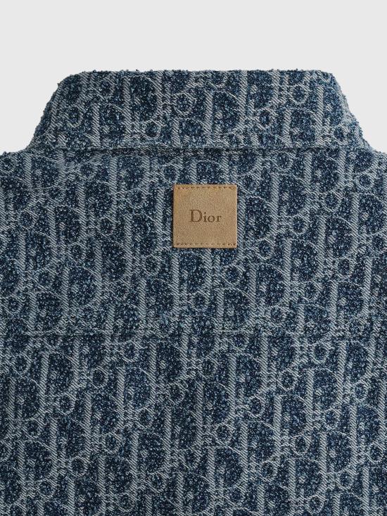 26FW 디올 반팔 셔츠 693D597 BLUE - DIOR