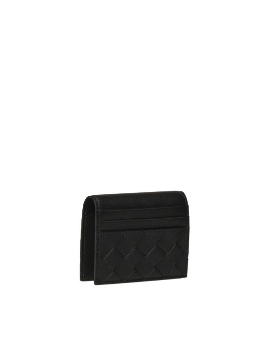 26SS 보테가베네타 인트레치아토 카드 홀더 793863VCPQ31000 Black - BOTTEGA VENETA
