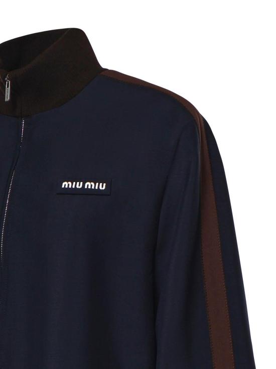 26FW 미우미우 키드 모헤어 블루종 자켓 ML150212I1F0124 BLUE - MIU MIU