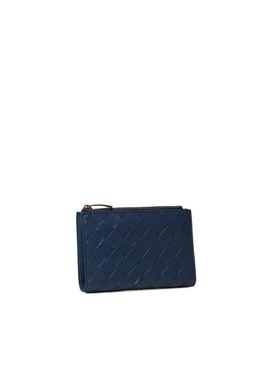  보테가베네타 인트레치아토 미디움 바이폴드 월렛 749940VCPP24019 BLUE - BOTTEGA VENETA