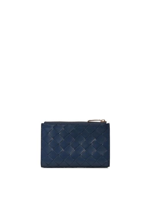  보테가베네타 인트레치아토 미디움 바이폴드 월렛 749940VCPP24019 BLUE - BOTTEGA VENETA