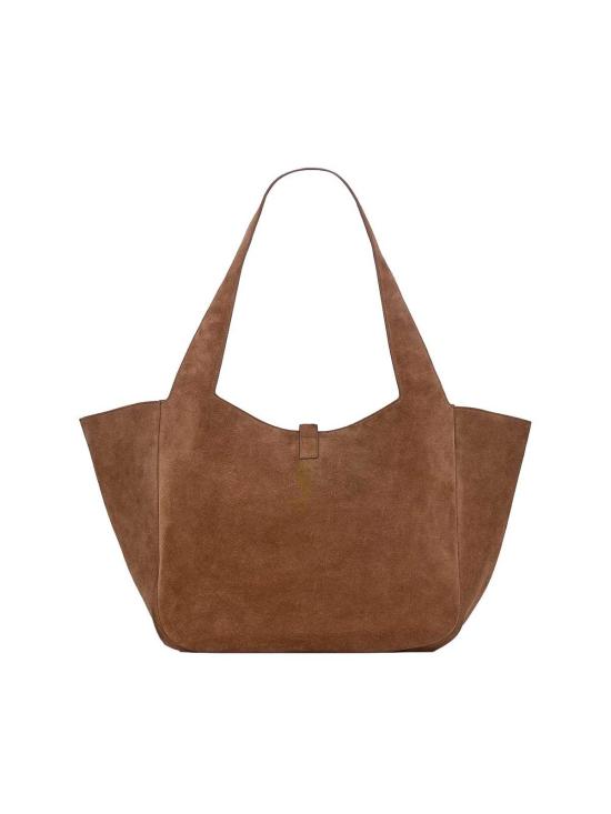 26FW 생로랑 LE 5 A 7 베아 스웨이드 토트백 763435008IW2885 Camel - SAINT LAURENT