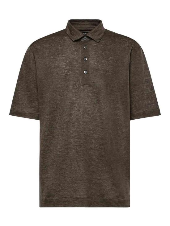  에르메네질도제냐 폴로 티셔츠 UH352A3H770252 Brown