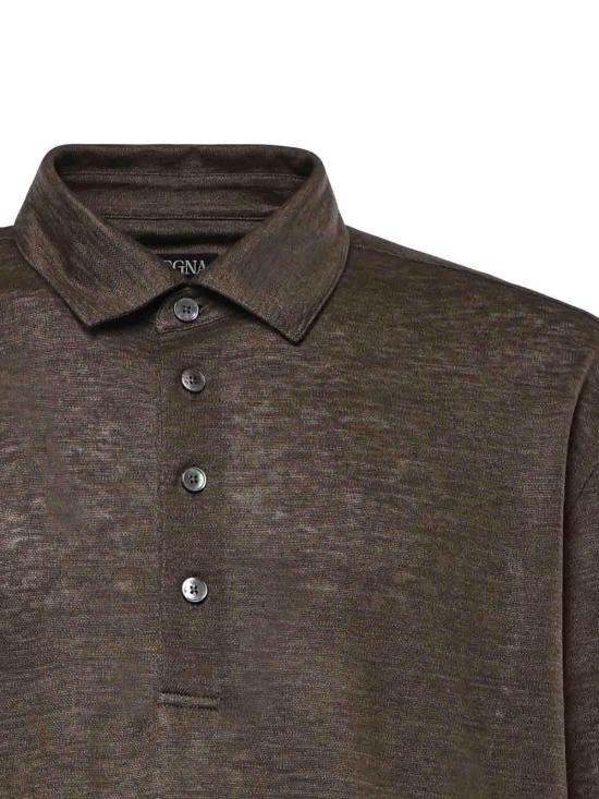  에르메네질도제냐 폴로 티셔츠 UH352A3H770252 Brown - ERMENEGILDO ZEGNA