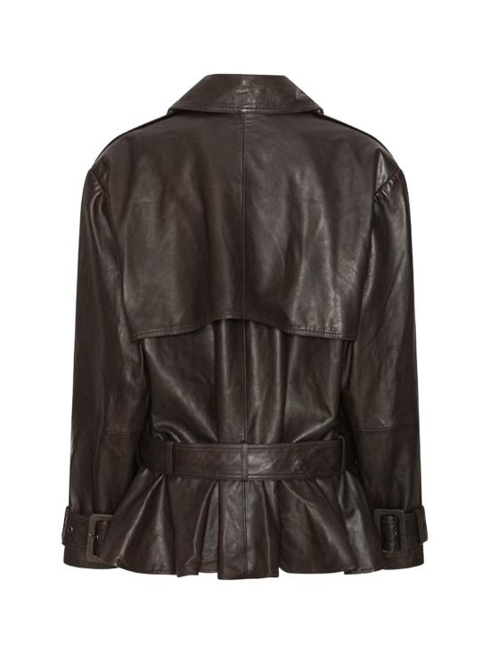26FW 로테이트 바이 크리스텐슨 가죽 자켓 1158171667 Beige - ROTATE BY BIRGERCHRISTENSEN