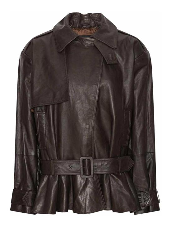 26FW 로테이트 바이 크리스텐슨 가죽 자켓 1158171667 Beige