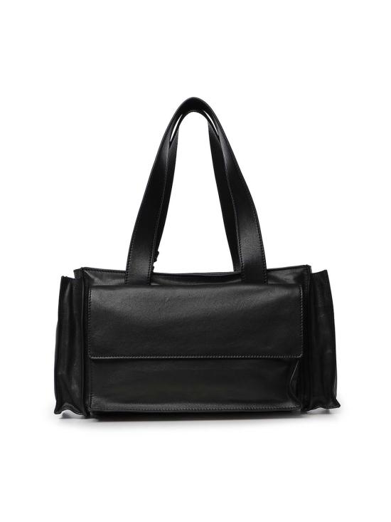 26FW 미우미우 유틸리테 나파 레더 탑 핸들 백 5BG3352G7QF0002 Black - MIU MIU