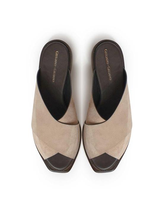 26SS 줄리아노 갈리아노 뮬/슬리퍼 GD02MVELOURCORDA Beige - GIULIANO GALIANO