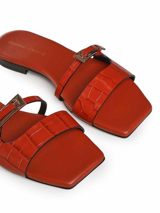 26SS 줄리아노 갈리아노 뮬/슬리퍼 GD16BCOCCOCERALACCA Red - GIULIANO GALIANO