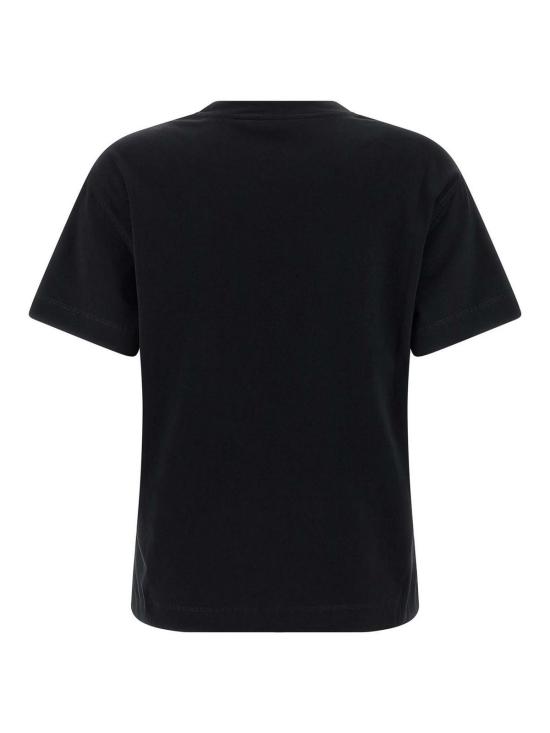 26FW 브루넬로 쿠치넬리 샤이니 탭 코튼 저지 티셔츠 M0T81EC710C101 BLACK - BRUNELLO CUCINELLI