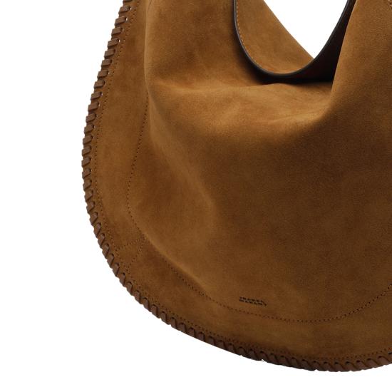 26FW 이자벨마랑 오스칸 호보 소프트 스웨이드 카프스킨 레더 백 PP0200FB B2C06M50CO Brown - ISABEL MARANT