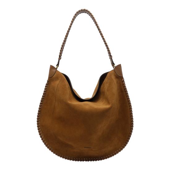26FW 이자벨마랑 오스칸 호보 소프트 스웨이드 카프스킨 레더 백 PP0200FB B2C06M50CO Brown