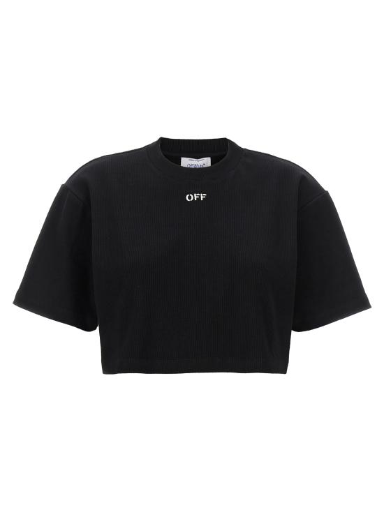 26FW 오프화이트 반팔 티셔츠 2FA00678TW003W003 Black