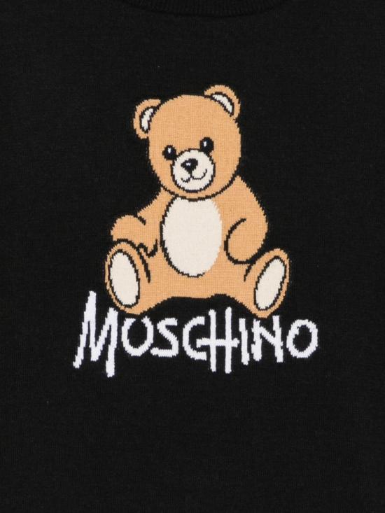 26FW [키즈] 모스키노 캐시미어 니트 HMW01A LHE4360100 Nero - MOSCHINO