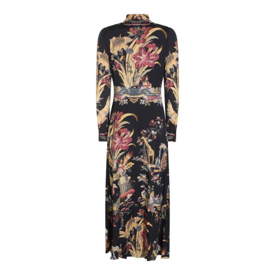 26FW 에트로 롱 원피스 WRHA0552 99SP41EX0813 BLACK BORDEAUX - ETRO
