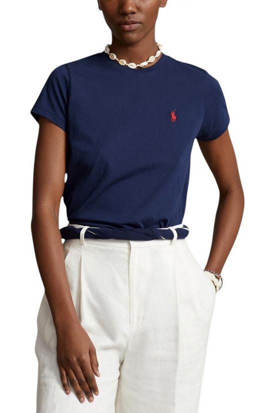 26SS 폴로 랄프로렌 클래식 핏 포니 로고 자수 티셔츠 211B14605031 Navy - POLO RALPH LAUREN