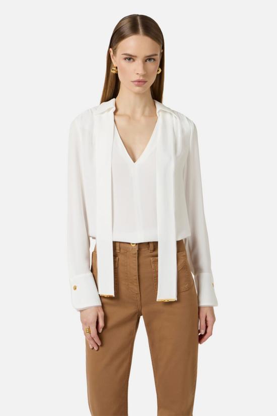 26SS 엘리자베타프랜치 블라우스 CA14661E2360 Ivory - ELISABETTA FRANCHI