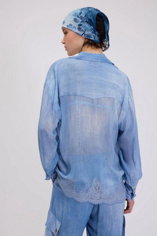 26SS 에르마노 블라우스 D48EK021EB5MF156 Denim - ERMANNO