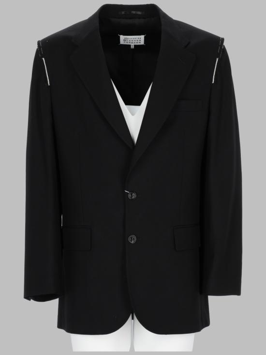 26SS 마르지엘라 울 싱글 브레스티드 블레이저 S50BN0549 M35745900 BLACK