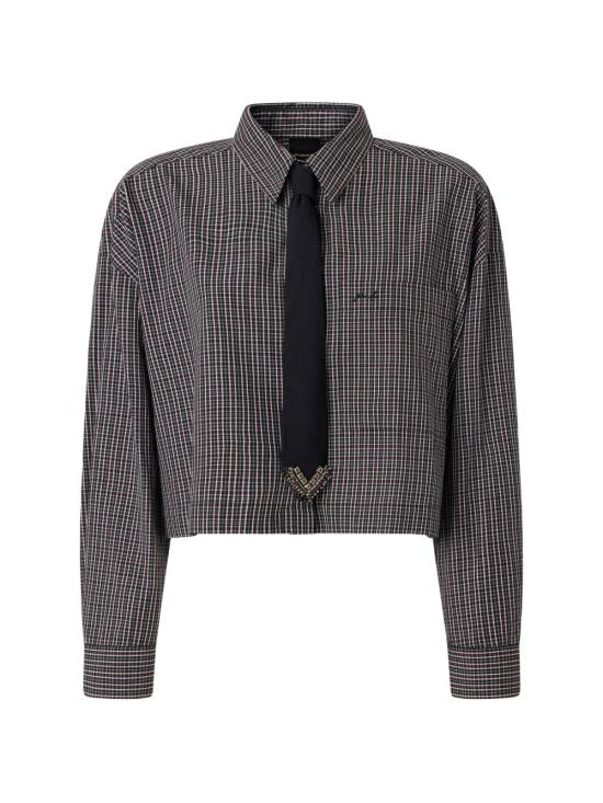 26FW 핑코 셔츠 107453A3FQZF6 NERO BIANCO ROSSO