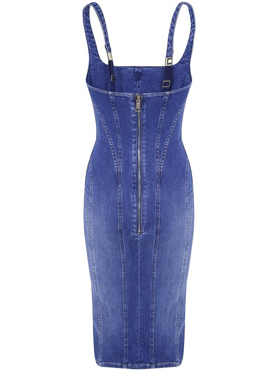 26FW 엘리자베타프랜치 미디 원피스 AJ02D66E2 139 BLUE - ELISABETTA FRANCHI