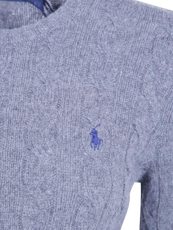 26FW 폴로 랄프로렌 폴로 자수 케이블 니트 스웨터 211971865099 501 GREY - POLO RALPH LAUREN