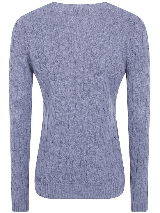 26FW 폴로 랄프로렌 폴로 자수 케이블 니트 스웨터 211971865099 501 GREY - POLO RALPH LAUREN
