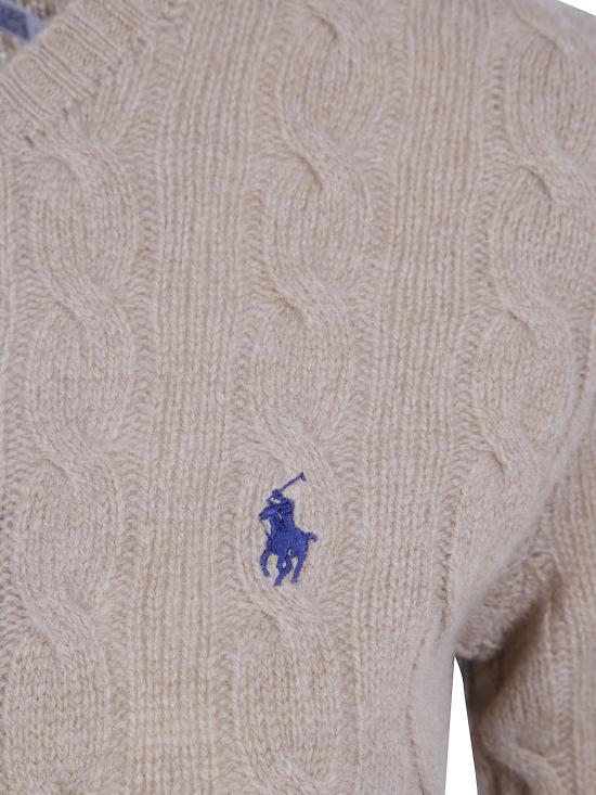 26FW 폴로 랄프로렌 폴로 자수 케이블 니트 스웨터 211971865099 002 NUDE NEUTRALS - POLO RALPH LAUREN
