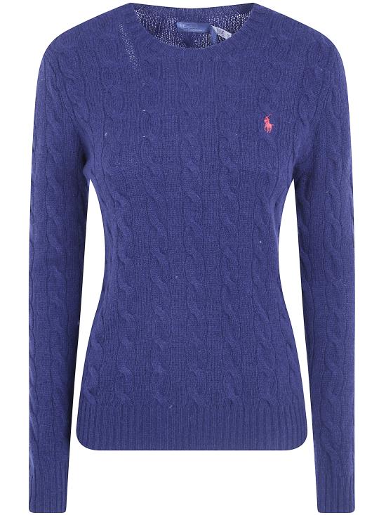 26FW 폴로 랄프로렌 폴로 자수 케이블 니트 스웨터 211971865099 003 BLUE - POLO RALPH LAUREN