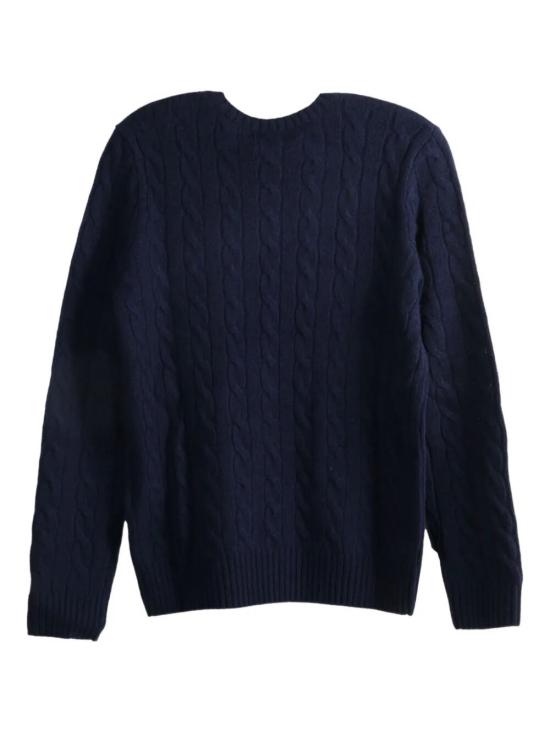 26FW 폴로 랄프로렌 폴로 자수 케이블 니트 스웨터 211971865099 003 BLUE - POLO RALPH LAUREN