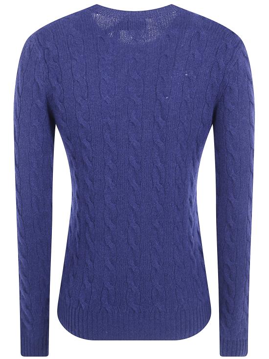 26FW 폴로 랄프로렌 폴로 자수 케이블 니트 스웨터 211971865099 003 BLUE - POLO RALPH LAUREN