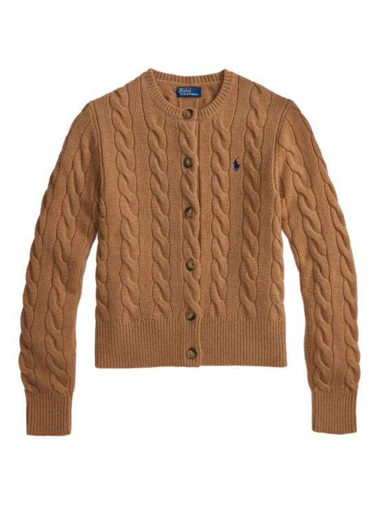 26FW 폴로 랄프로렌 로고 자수 크루넥 가디건 211972104099 001 NUDE NEUTRALS