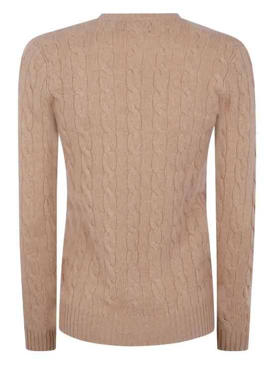 26FW 폴로 랄프로렌 포니 로고 자수 케이블 니트 v넥 스웨터 211971866099 002 NUDE NEUTRALS - POLO RALPH LAUREN